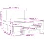 Blaues vidaXL Boxspringbett (180x200 cm) mit Matratze, Kopfteil und Bank.