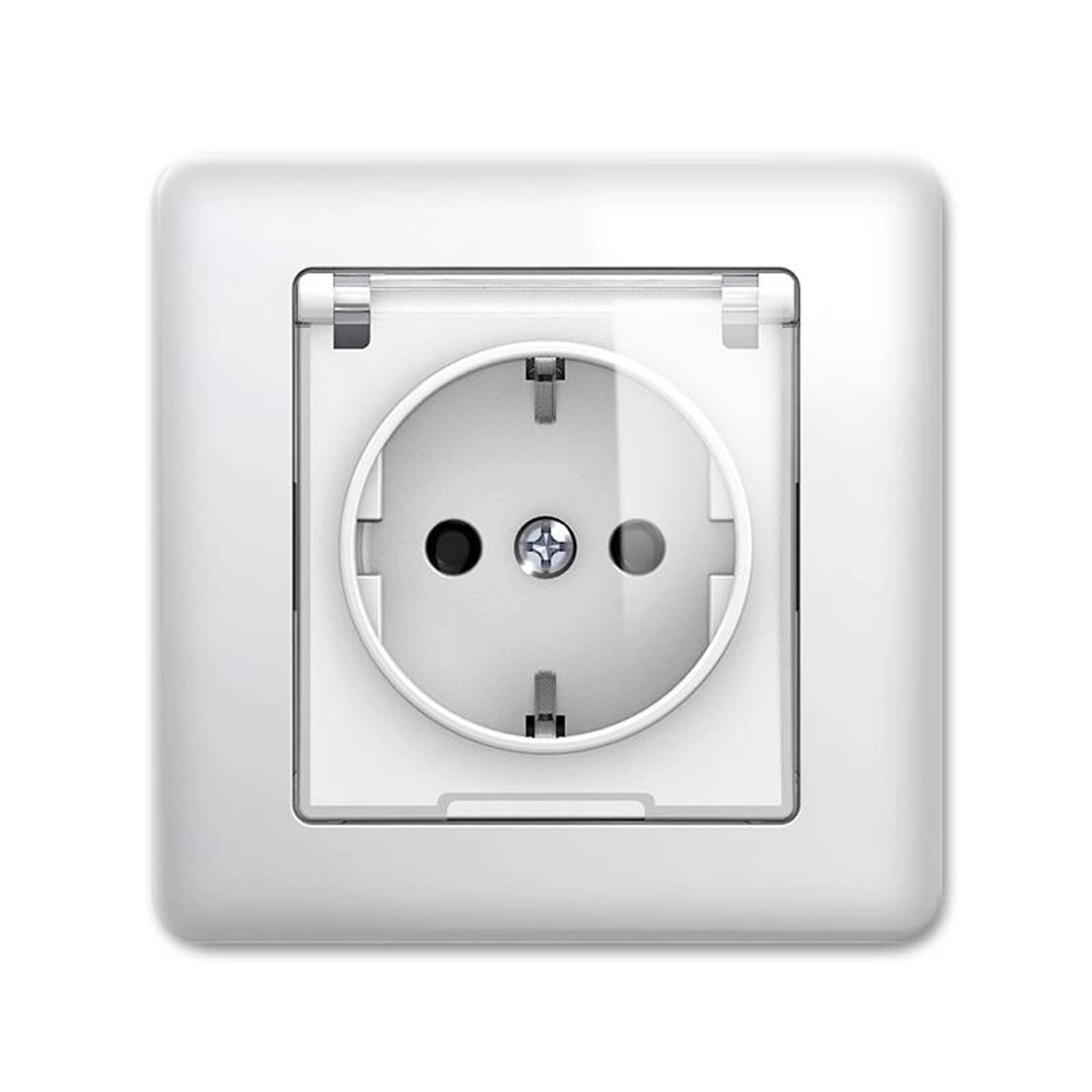 TEM EKONOMIK Schuko Steckdose Weiß mit Klappdeckel günstig online kaufen