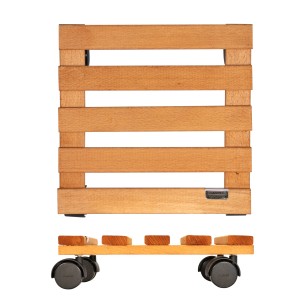 Wagner Multi Roller GH0632 aus Kastanie, 280x280 mm, bis 100 kg Tragkraft. Rolluntersetzer aus Holz mit Rollen.