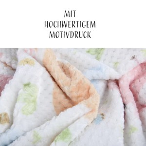 Bestlivings Kuscheldecke Cashmere Dots Kids Elefant, weiche Kinderdecke mit Elefantenmuster.