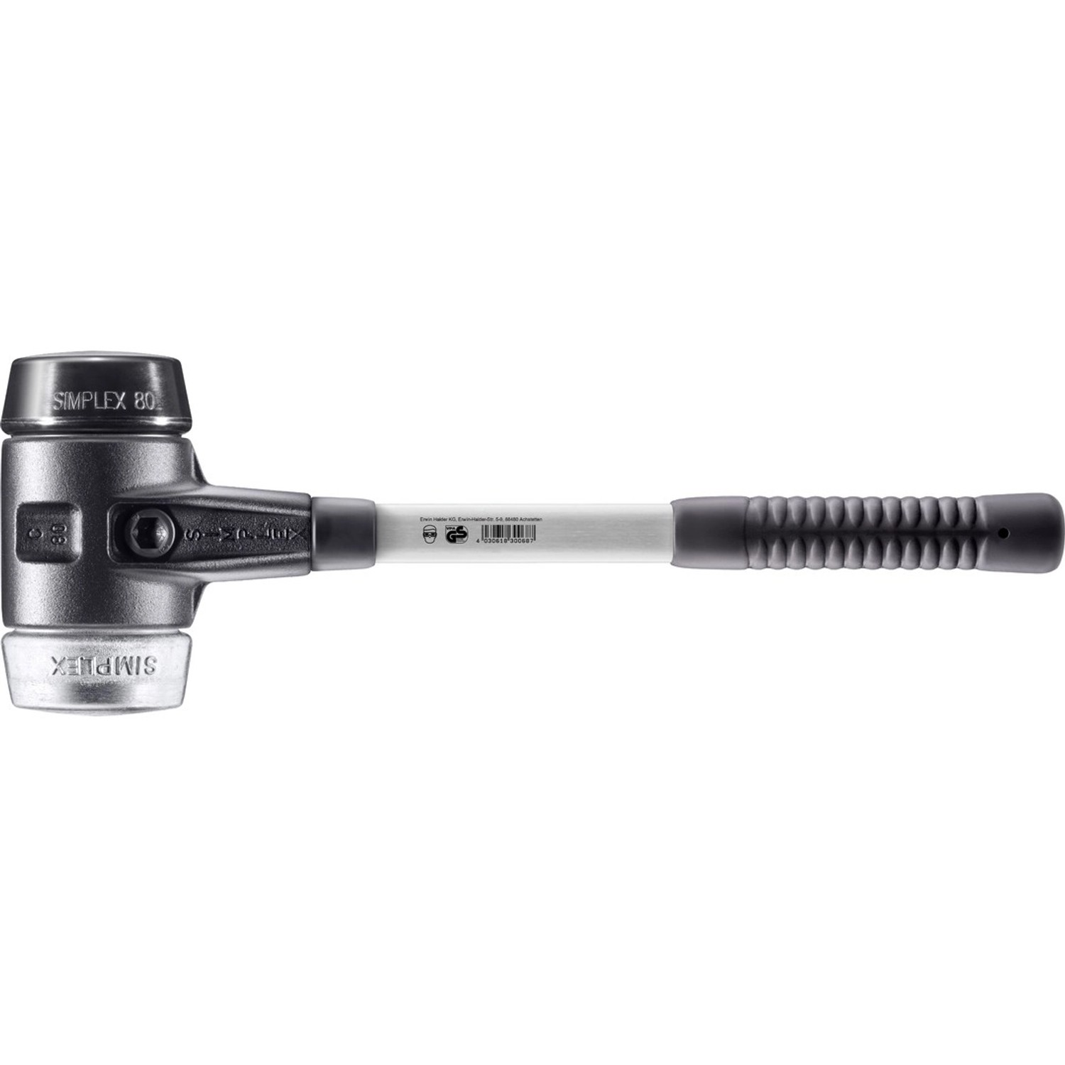 Halder Simplex Schonhammer Ø 80 mm Gummi Schwarz   Weichmetall mit Verstärk günstig online kaufen