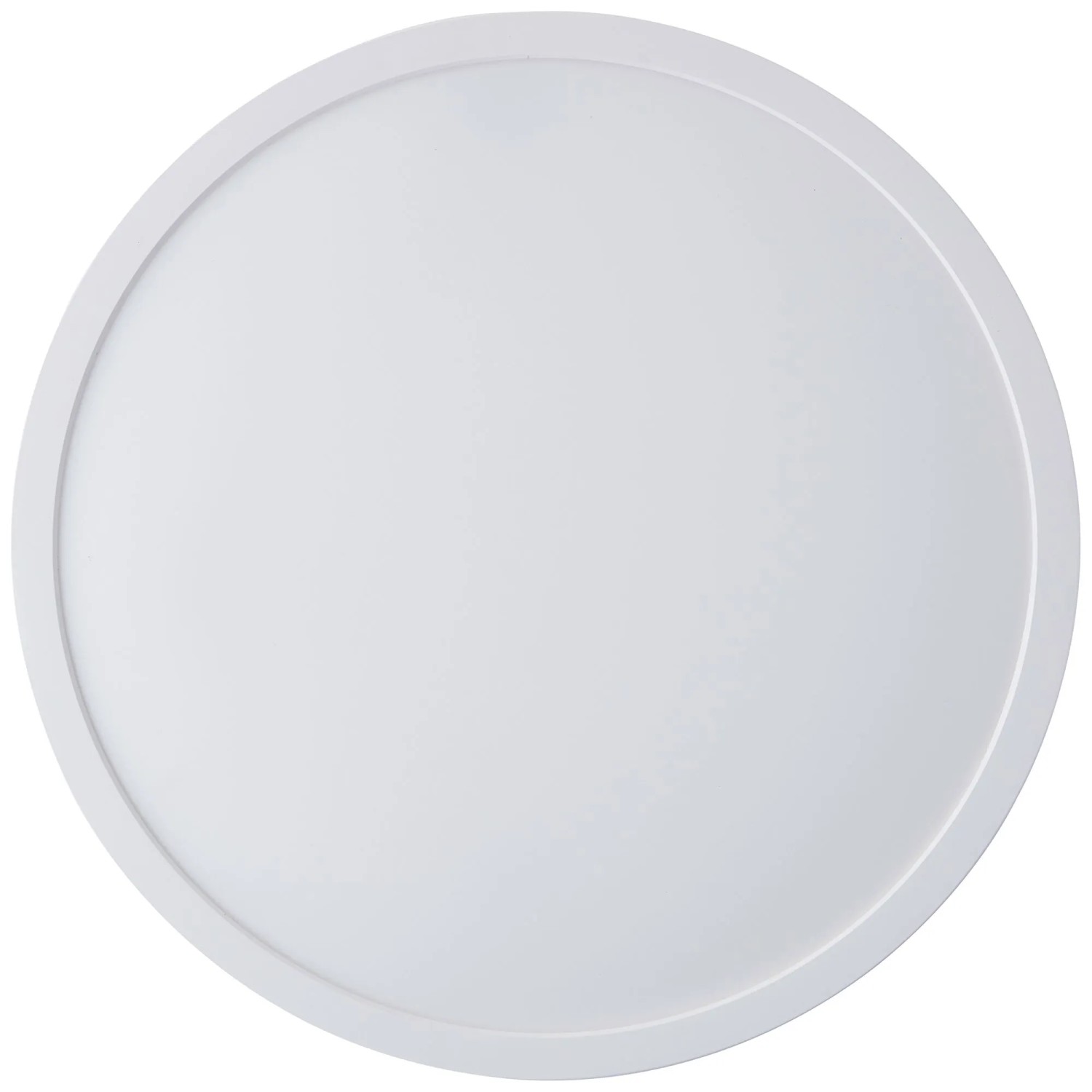 Weiße, runde LED-Deckenleuchte Varano, Ø 37,5 cm, für Bad und Flur.
