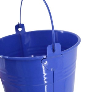 Blauer Galaflor Kindereimer aus Metall, 0,8 Liter, für kleine Gärtner.
