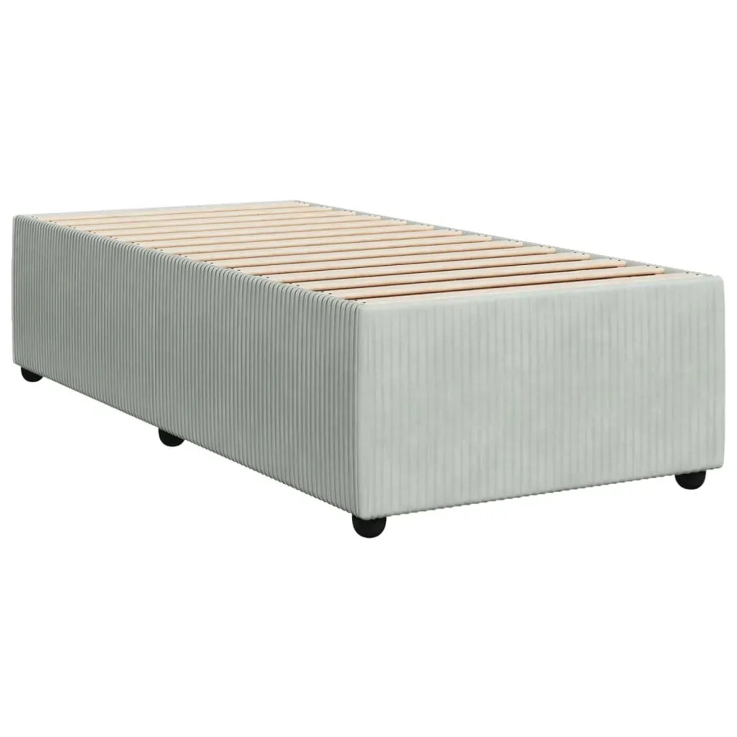 Hellgraues vidaXL Boxspringbett 100x200 cm mit Lattenrost. Bett für erholsamen Schlaf.