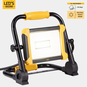 LED's Work LED-Arbeitsleuchte, schwarz-gelb, 30W, ideal für Baustellen und Heimwerker.