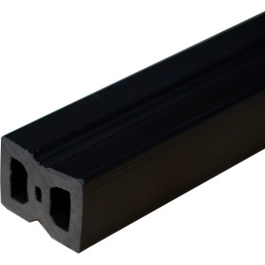 Basaltgraue Elephant WPC Unterkonstruktion mit 2 Hohlkammern für Terrassendielen.