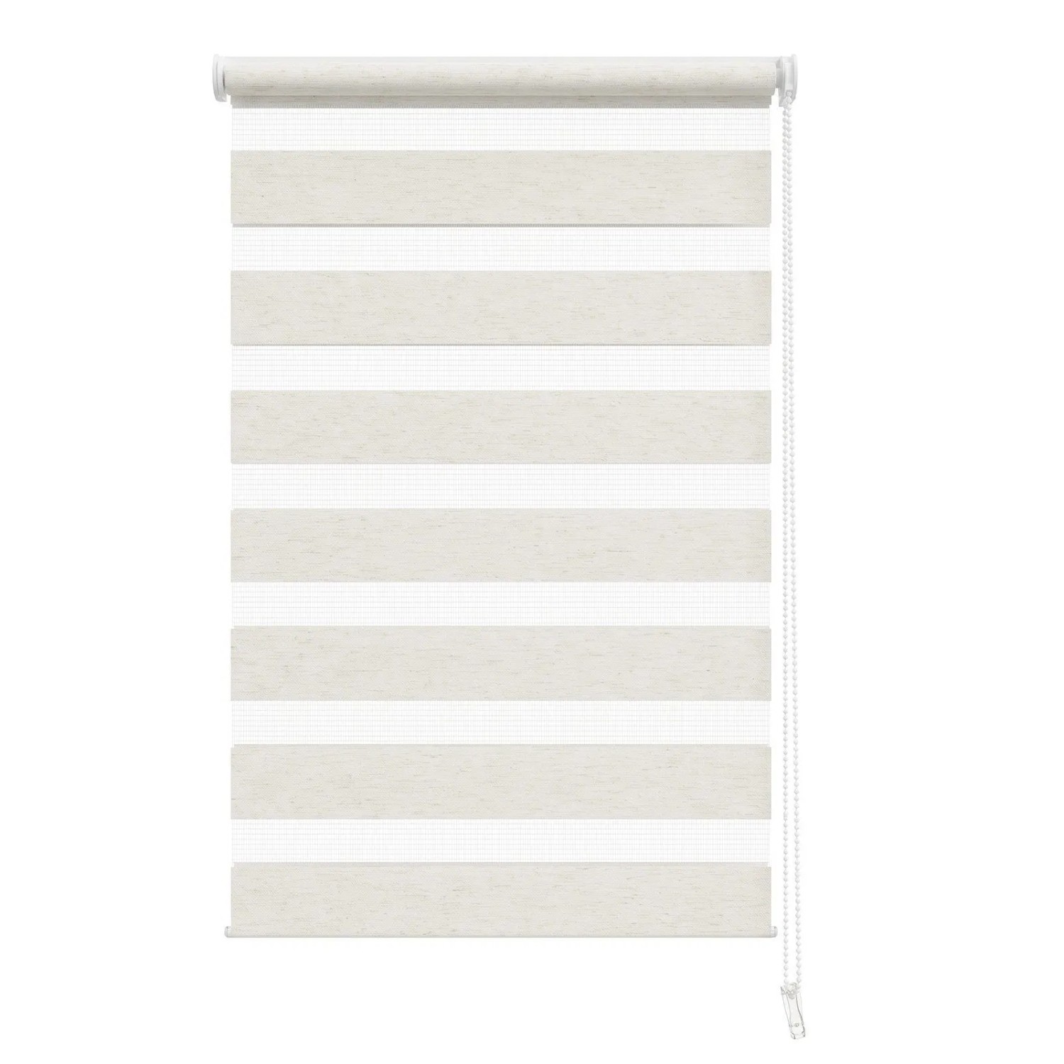 SALCAR Doppelrollo Duo Rollo Klemmfix ohne Bohren für Fenster und Türen Regulierbarer Sichtschutz mit Klemmträger und Seitenzug in Beige 80x130cm