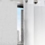 Mydeco Gardinenstange Komplettset, ausziehbar, Edelstahl-Optik, 160-280cm, mit weißem Vorhang.