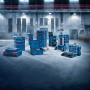 Bosch Professional L-Boxx Werkzeugkoffer: Vielfältige Anordnungen des MobilitySystems in einer Lagerhalle.