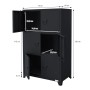 ML-Design Aktenschrank, 75x40x120 cm, Anthrazit, Stahlschrank mit offenen Türen und Maßangaben.