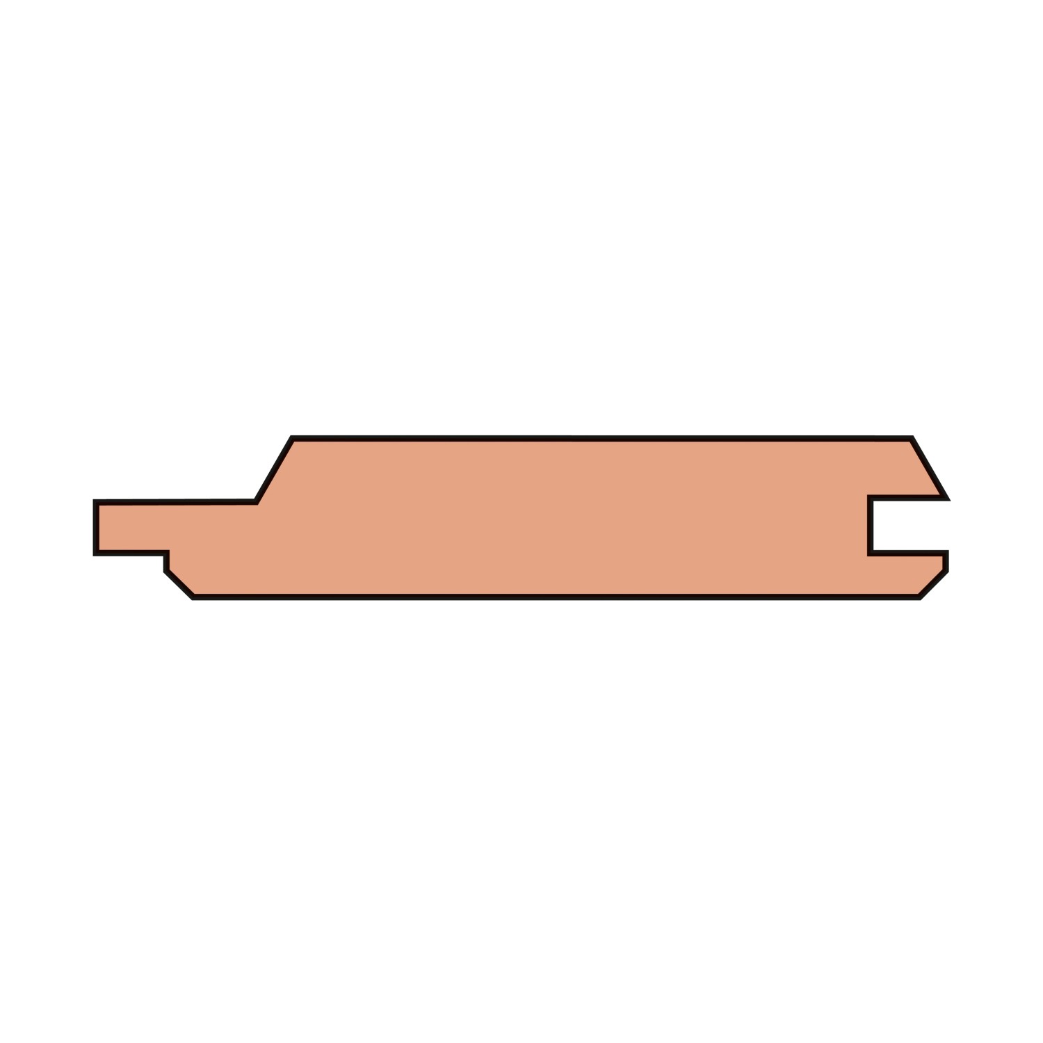 Profilholz Kombiprofil Douglasie Nut und Feder 19 mm x 116 mm x 2.000