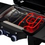 Enders eUrban 2 Elektrogrill mit offenem Deckel, Heizelementen und Seitenablagen.