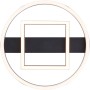 Moderne, schwarze LED-Deckenleuchte Maureen, 37 cm, mit runder und eckiger Form.