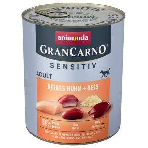 Animonda Gran Carno Adult Hundenassfutter, Huhn und Reis, 800g Dose.