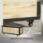 Outsunny Gartenbox mit Rollen und Bremsen, Detailansicht der Mobilität.