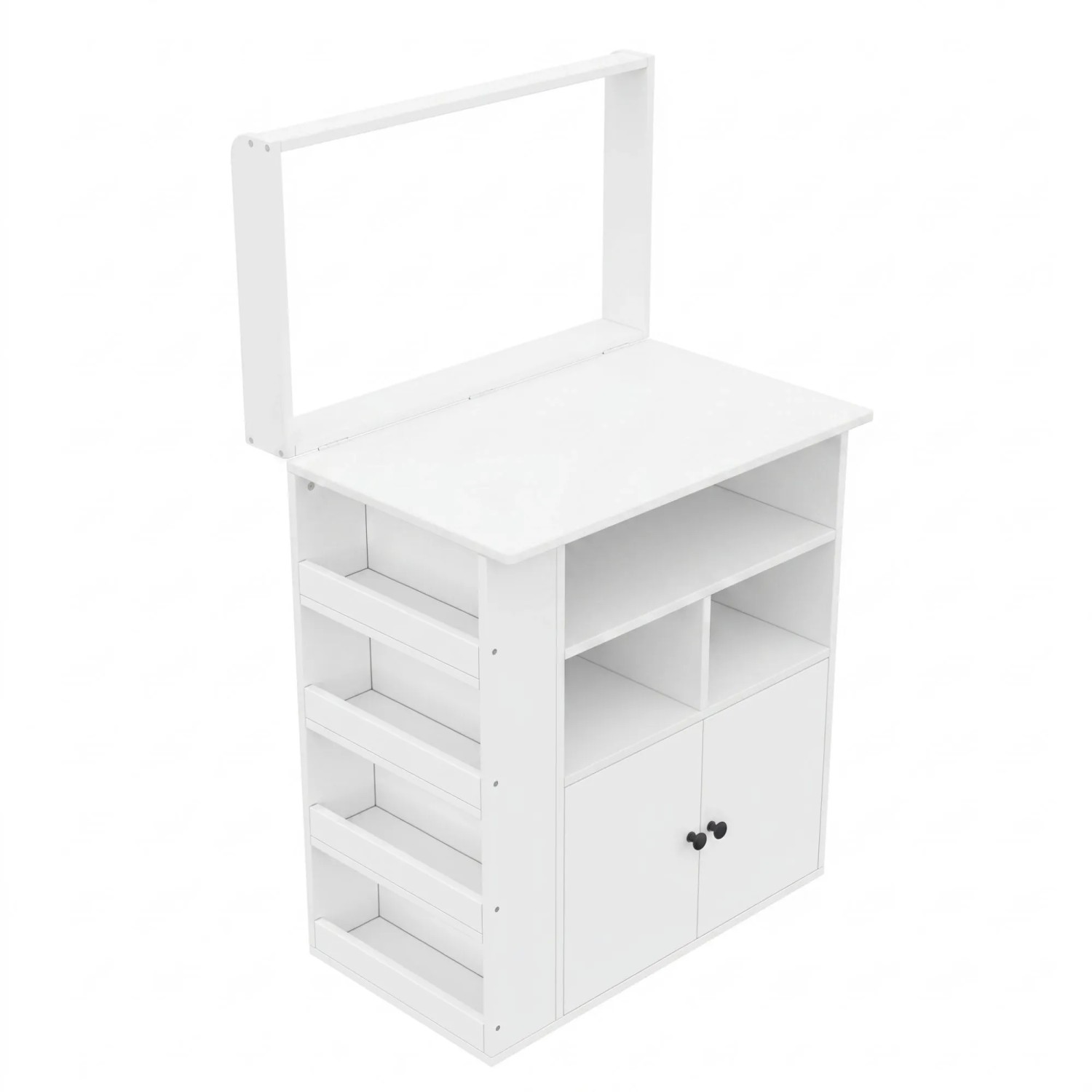 Merax 2-in-1 Baby-Wickelkommode mit Stauraum und Schubladen  Weiß