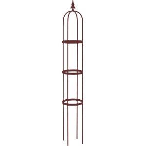 Schokobrauner Obelisk Oscar 160 cm als Rankhilfe für den Garten.