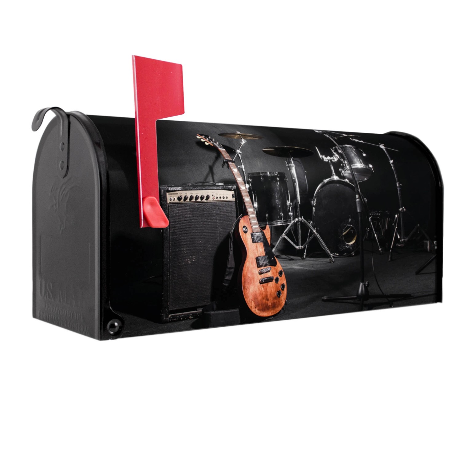 Banjado Amerikanischer Briefkasten Schwarz 48x22x16cm US Mailbox Letterbox günstig online kaufen