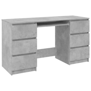 vidaXL Schreibtisch Betongrau 140x50x77 cm Holzwerkstoff 800814
