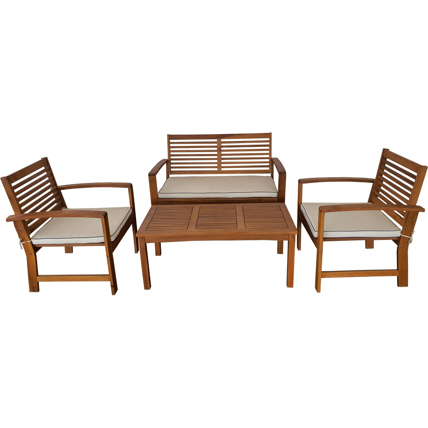 Acamp Loungegruppe Kreta Teak-Beige FSC®