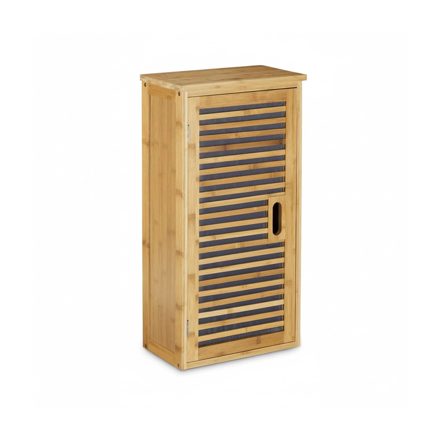 Relaxdays Badezimmer Hängeschrank Bambus mit 2 Ablagen Verstellbar 66 cm x 35 cm x 20 cm 5 kg