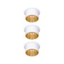 LED Einbauleuchten-Set Gil Coin, 3er, weiß matt/gold, dimmbar. Strahler für Deckenmontage.