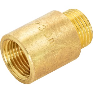 Hahnverlängerung aus Messing, 18,6 mm x 21 mm, 30 mm lang, für Gewindefittings.