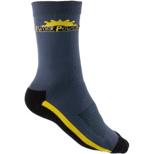 Workpower Funktionssocke in Anthrazit-Schwarz-Gelb, Größe 39-42, für optimalen Komfort bei der Arbeit.