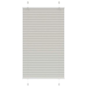 Modernes hellgraues Plissee aus Polyester für Fenster, 70x100 cm. Mit feiner Plissierung für Sicht- und Sonnenschutz.