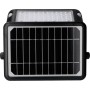 Schwarze LED Solar-Außenleuchte mit Sensor, 10W, 1080lm, 3000K. Flutlicht mit Solarpanel.