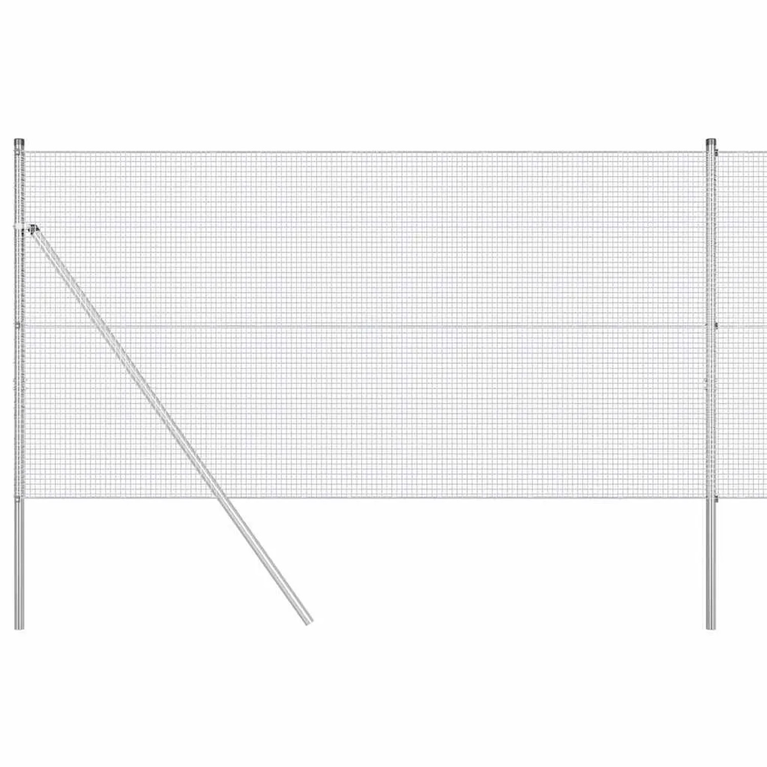 vidaXL Zaunpfosten Silber 25 x 1,2 m 16 x 16 mm Maschen Stahl 3351611 günstig online kaufen