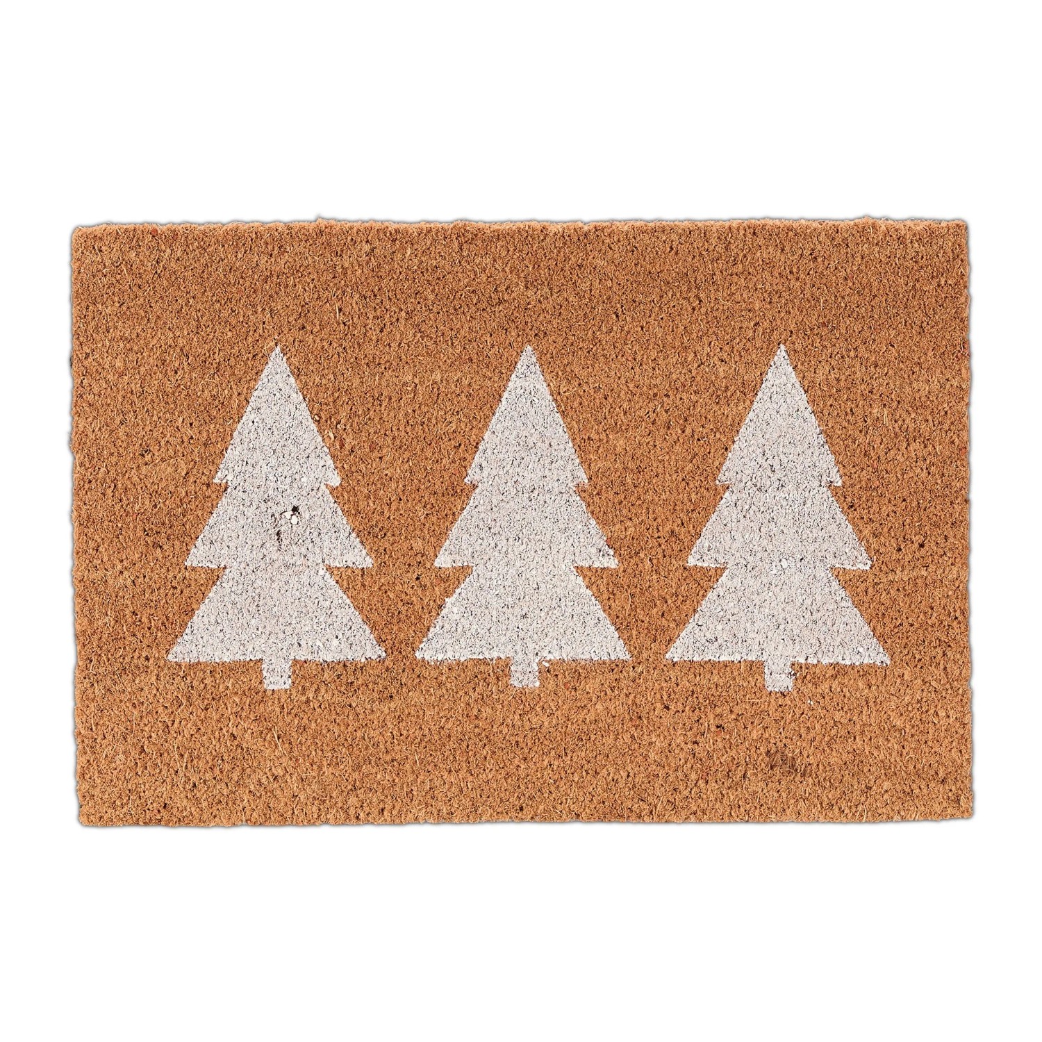 Relaxdays Fußmatte Kokos Natur Weiß Rutschfest 1,5 cm x 60 cm x 40 cm 1,4 kg