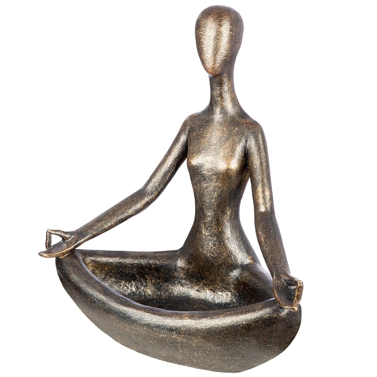 Gilde Skulptur Relaxing Bronzefarben 48,5 cm x 41 cm