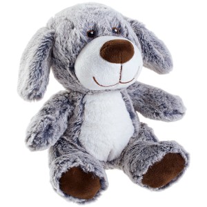Graues Hunter Hundespielzeug Faro, 19 cm, aus weichem Polyester, ohne Squeaker.