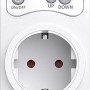 Digitales Steckdosenthermostat BC23SRT01 in Weiß zur Hausautomation, mit LCD-Display.