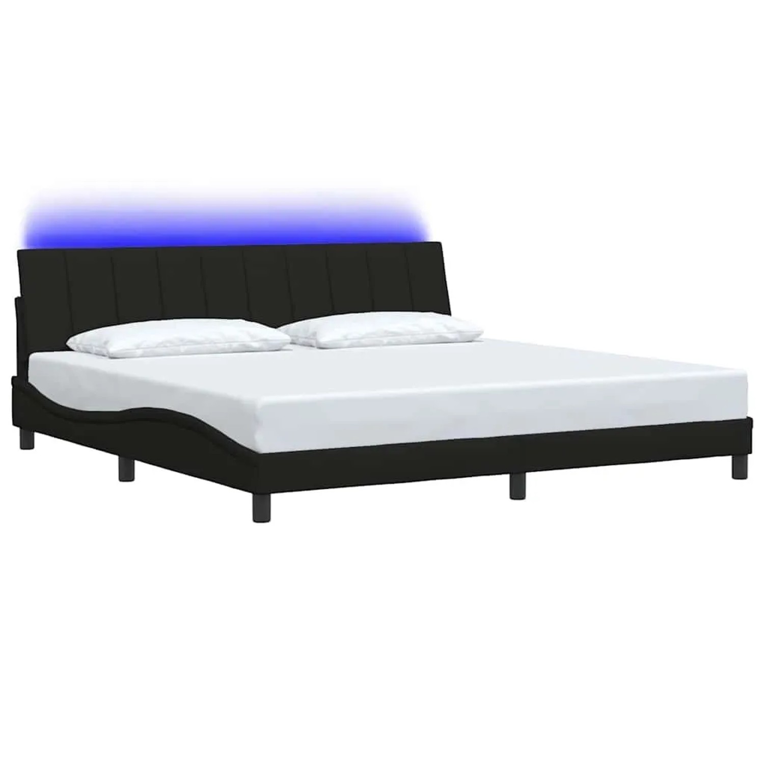 vidaXL Bettgestell Ohne Matratze Schwarz 200x200 cm Stoff 3310484 günstig online kaufen