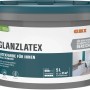 Eimer OBI Glanzlatex, weiße Latexfarbe glänzend, 5 Liter für Innenräume.