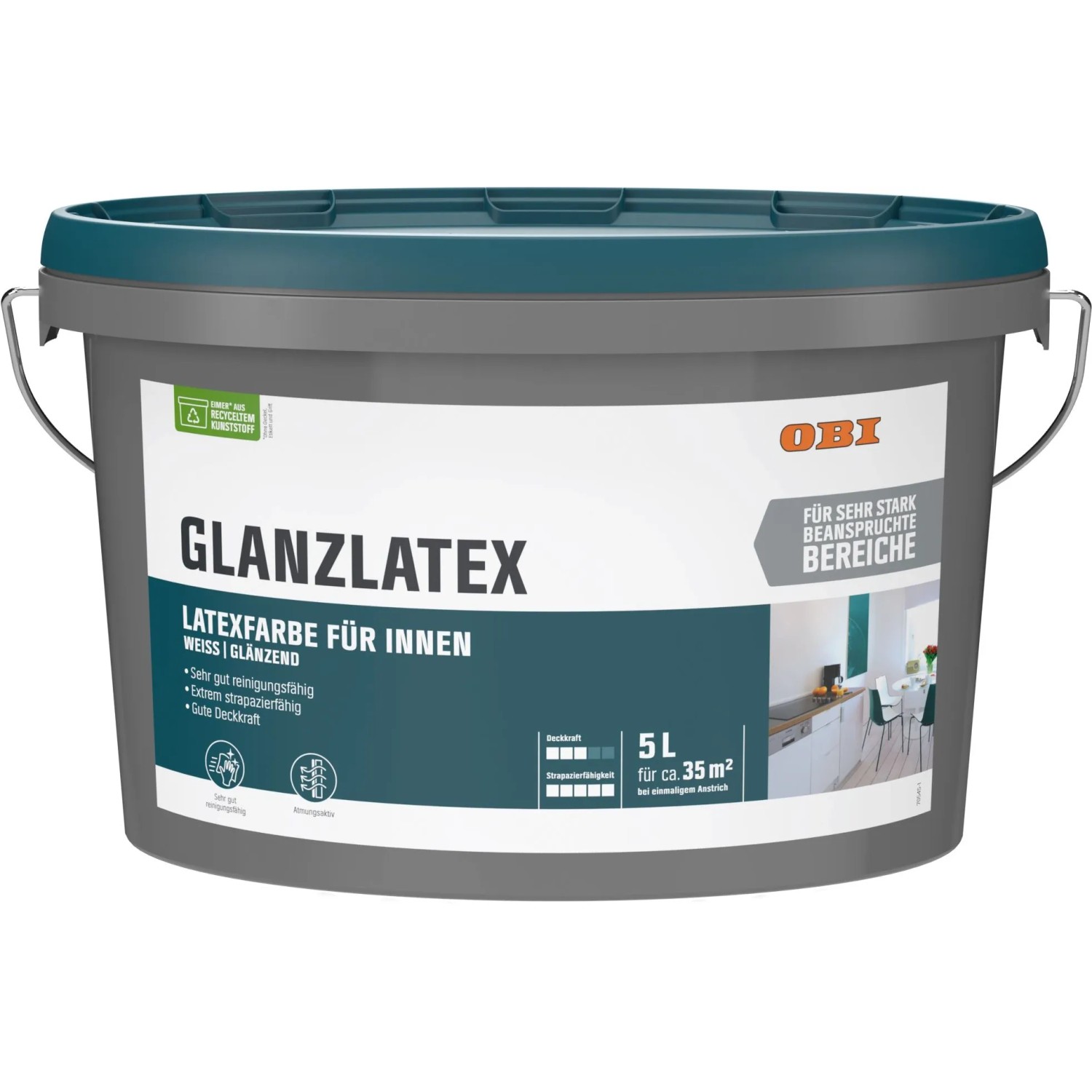 OBI Glanzlatex Weiß glänzend 5 l