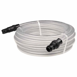 vidaXL Saugschlauch, transparent, 10 m, mit PVC-Anschlüssen für Gartenpumpen.