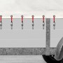 LAS Expanderhaken 100mm 6er-Pack zur Ladungssicherung auf Anhänger.