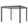 Sunjoy Multi-Pergola Matterhorn, 306x306 cm, Anthrazit. Terrassenüberdachung mit verstellbaren Lamellen.