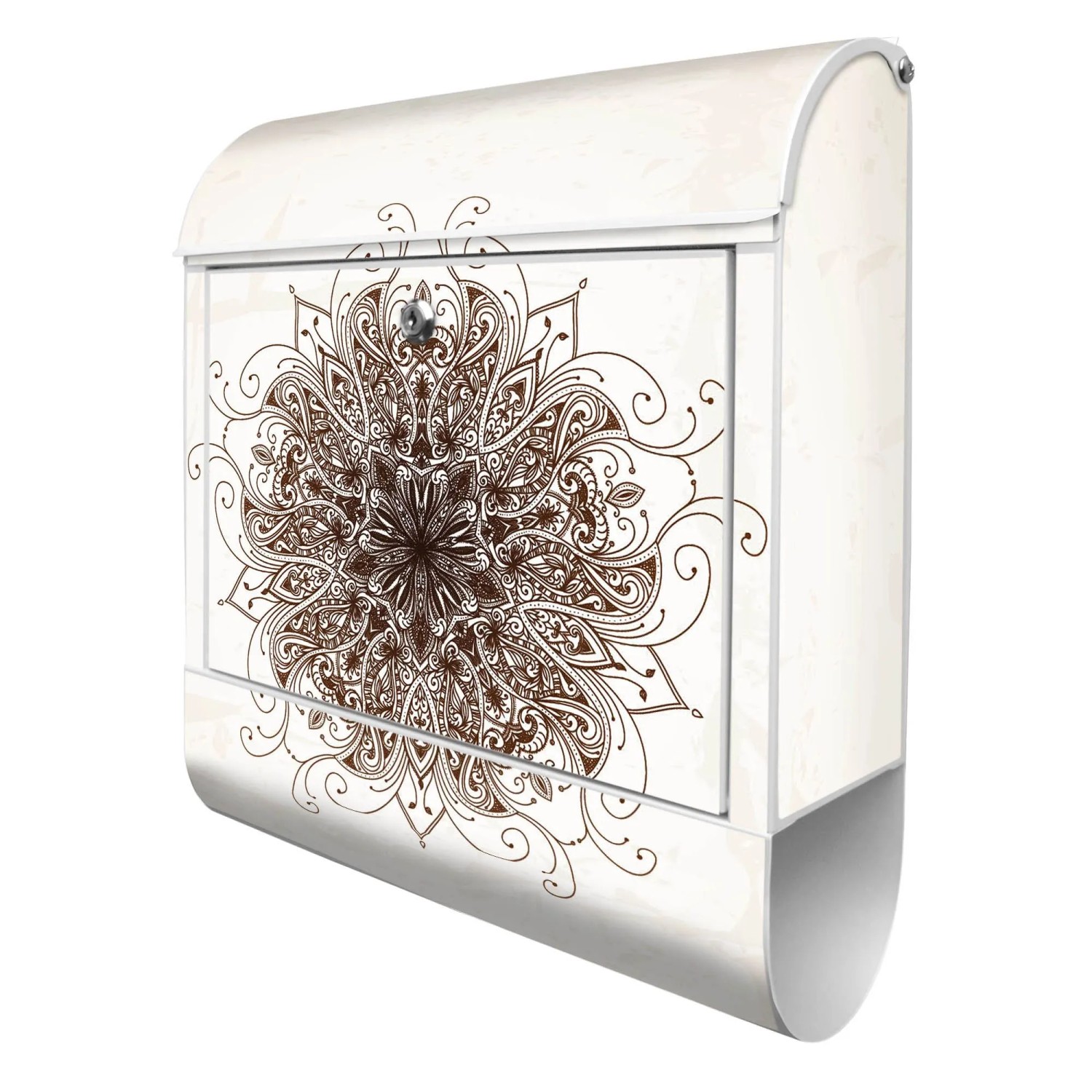 Banjado Design Briefkasten Weiß Pulverbeschichtet 39x47x14cm 2 Schlüssel Mi günstig online kaufen