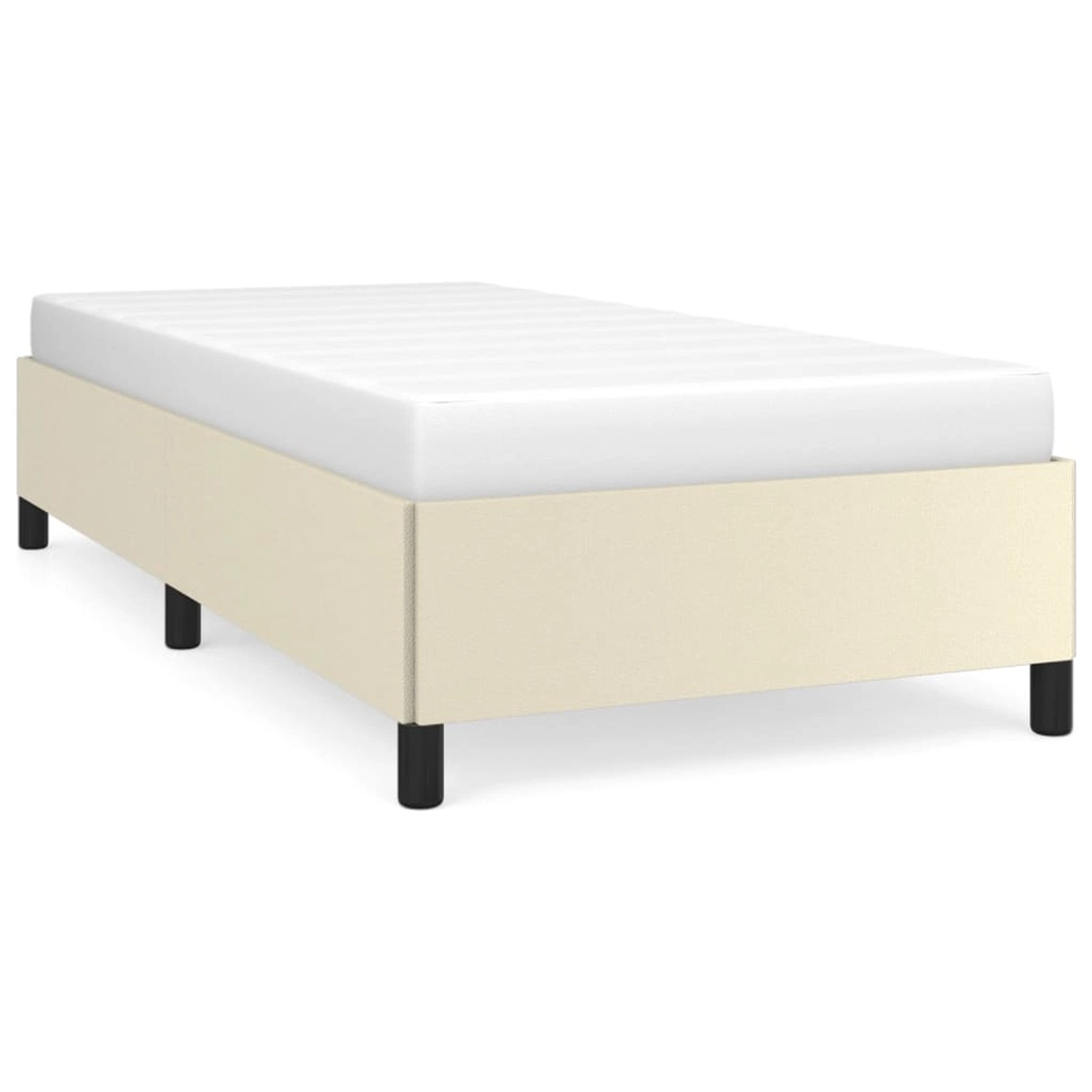 vidaXL Bettgestell Creme 90x200 cm Kunstleder 347229 günstig online kaufen