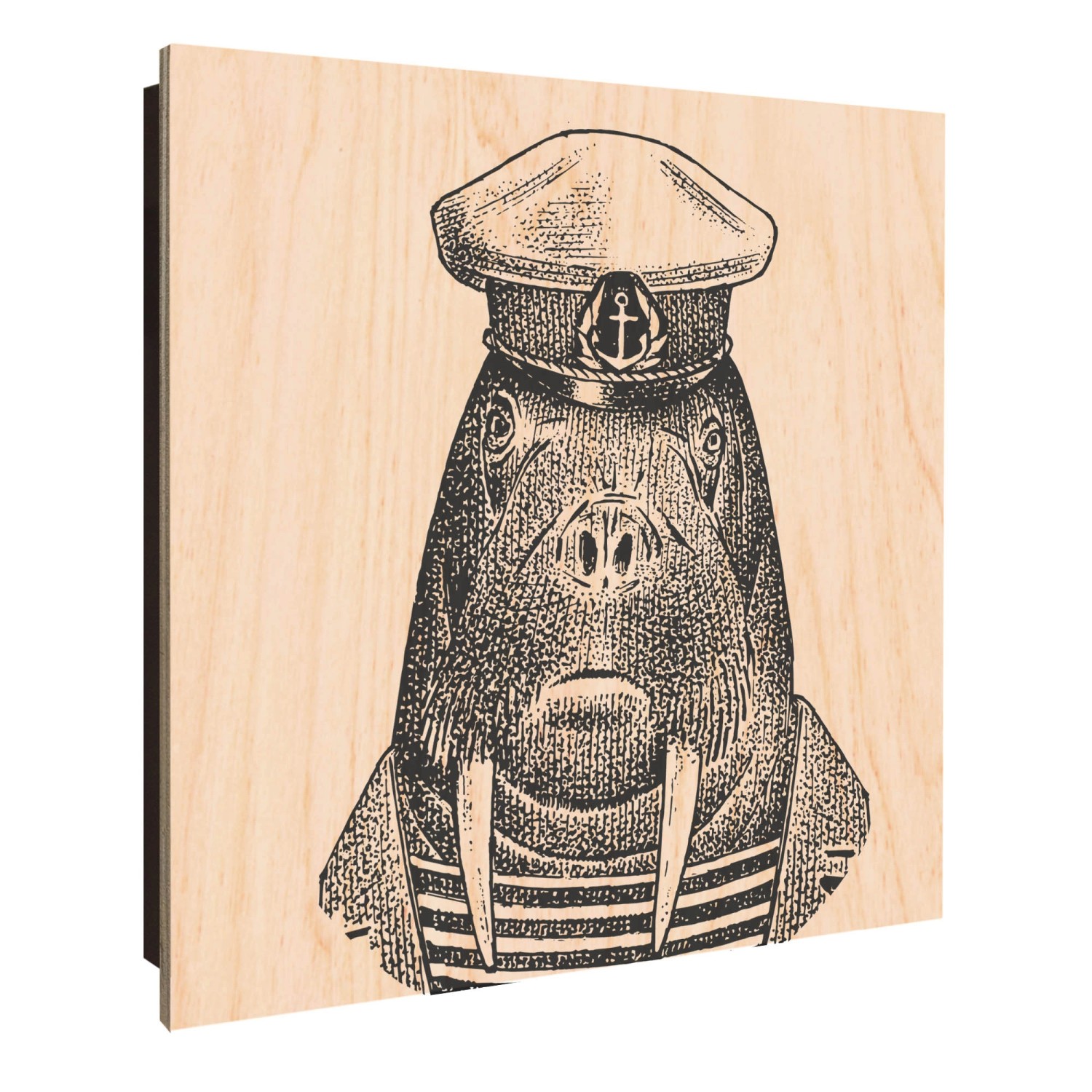 Banjado Großer Schlüsselkasten Holz 30x30cm Schwarz Scharnier Links 50 Hake günstig online kaufen