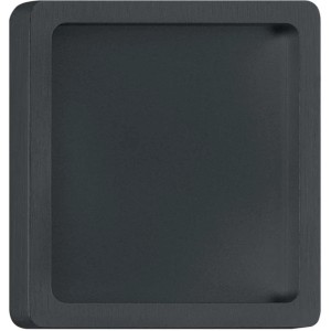 Quadratische Griffmuschel in Schwarz Matt für Glastüren Schiebetüren.