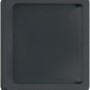 Quadratische Griffmuschel in Schwarz Matt für Glastüren Schiebetüren.