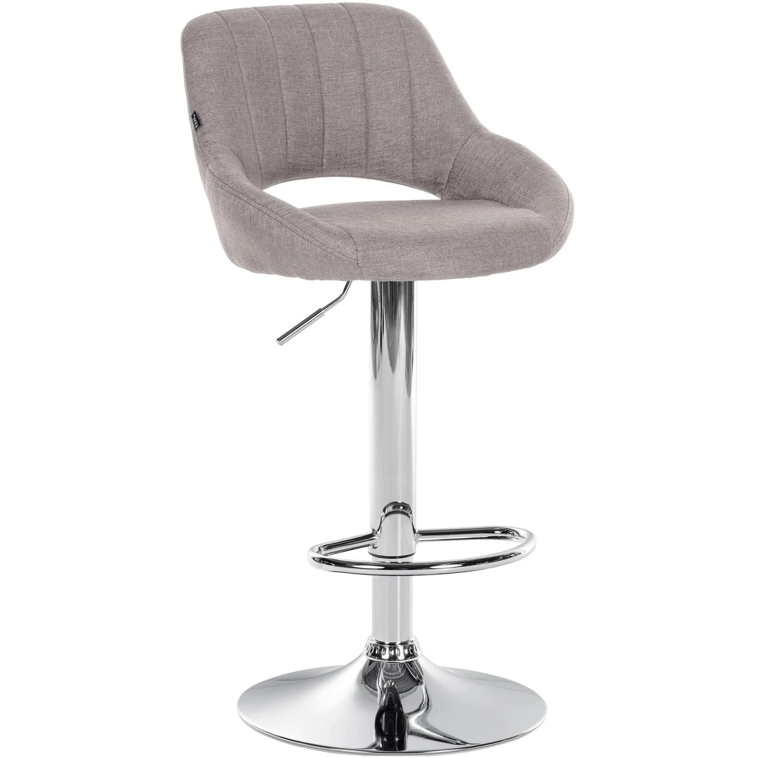 DELUKE Barhocker SEGAD Stoff Grau 46,5x48x85cm Silber Barstuhl Mit Lehne Tresenhocker Tresenstuhl