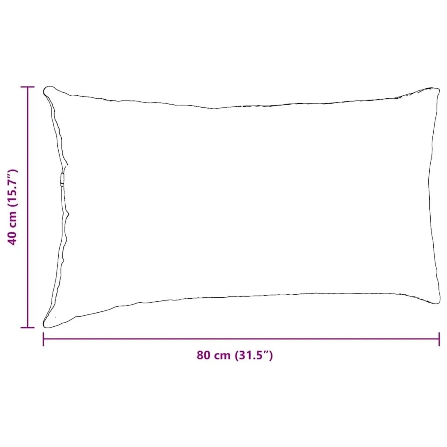 2er Set vidaXL Sofakissen, dunkelgrau, 80x40 cm, Stoff, mit Polyesterfüllung. Ideal für Kissen & Kissenbezüge.