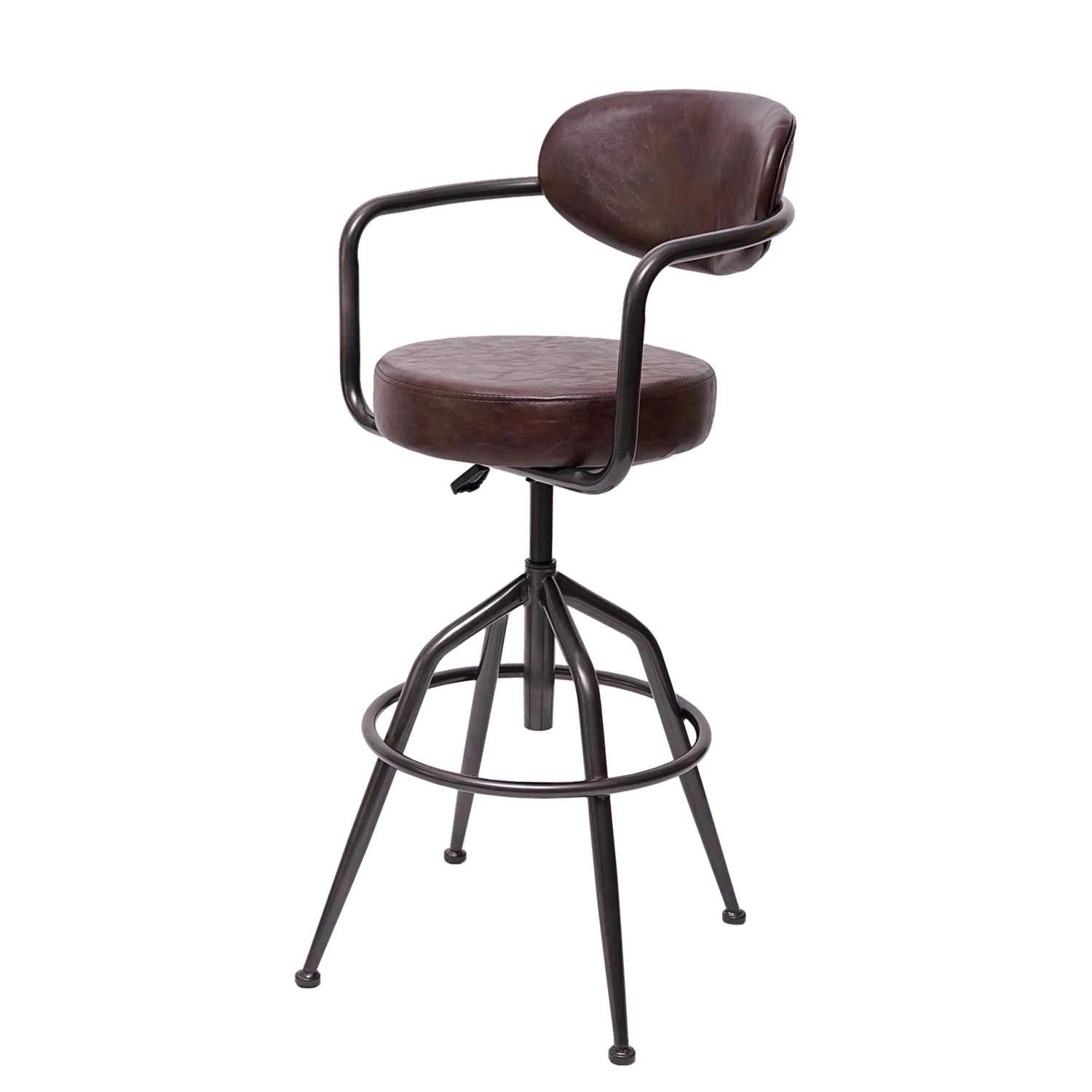 PROREGAL Barhocker Gepolstert Mit Lehne Sitzhöhe 66-76cm Höhenverstellbar I günstig online kaufen