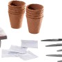 Anzucht-Set Chilli und Paprika mit Töpfen, Erde, Saatgut und Pikierstab für die Pflanzenanzucht.
